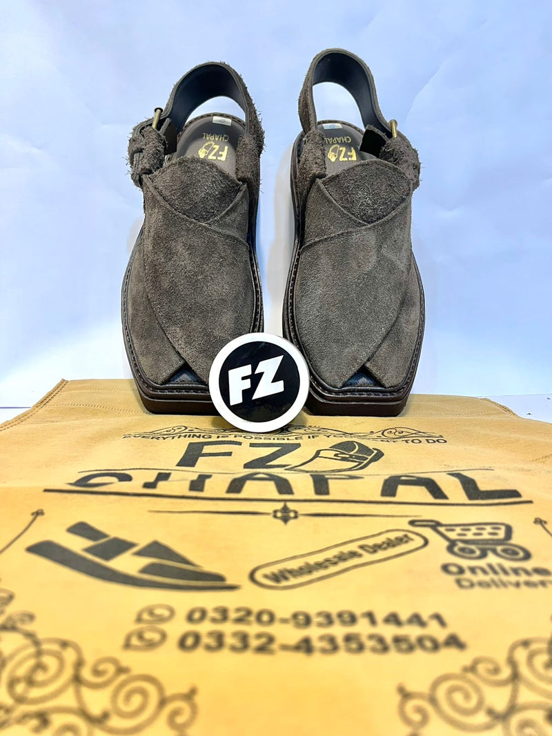 Grey Sabar Kaptaan Chappal