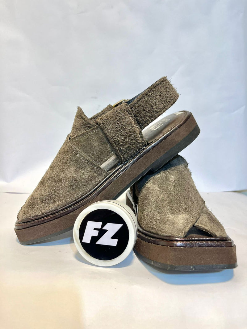 Grey Sabar Kaptaan Chappal