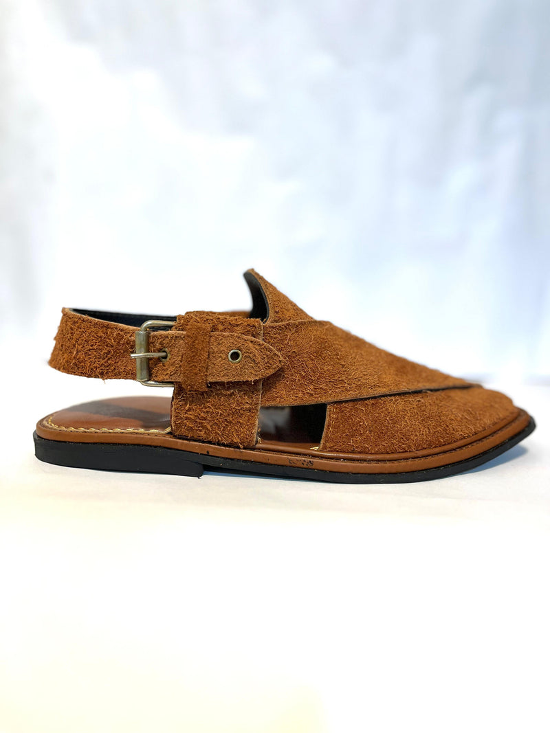 Sabar Chappal - Suede Camel