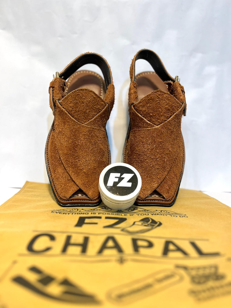 Sabar Chappal - Suede Camel